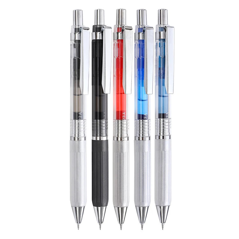 5PCS/Sets High Quality Gel Pen 0.5MM Multicolor Gel Ink Pen Blue Black Red Writing Pen Metal Clip Neutral Pen Office Supply New