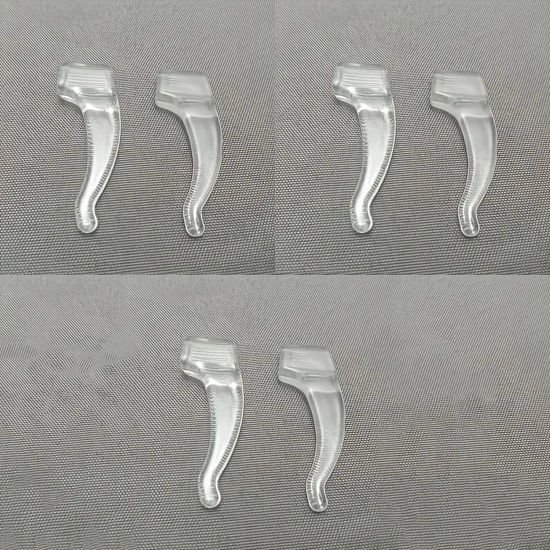 3 Pairs Silicone Anti-Slip Eyeglass Hooks-Comfortable&Secure Glasses Holders for Activities,Fashionable Design,Eyewear Accessory