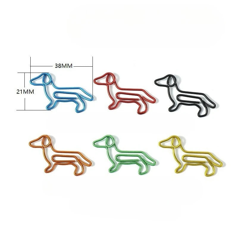 10/20/30pcs Dachshund-Shaped Paper Clips-Iron Material,Cute&Playful Design for Office Supplies,Stationery,Crafts,Craft Supplies
