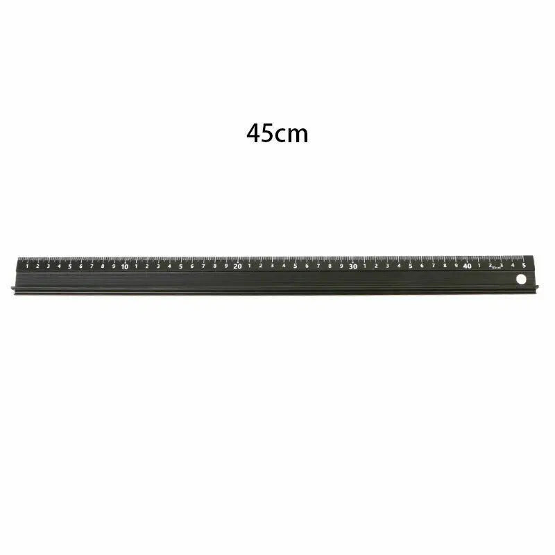 20/30/45cm Non-slip Zine Alloy Ruler Marking Metal Safety Cutting School Art Craft New School Office Suppliers