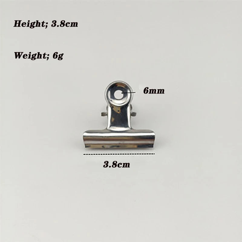 Stainless Steel Bulldog Clips Metal Office Paper Clip Binder Grip Clamp 75mm